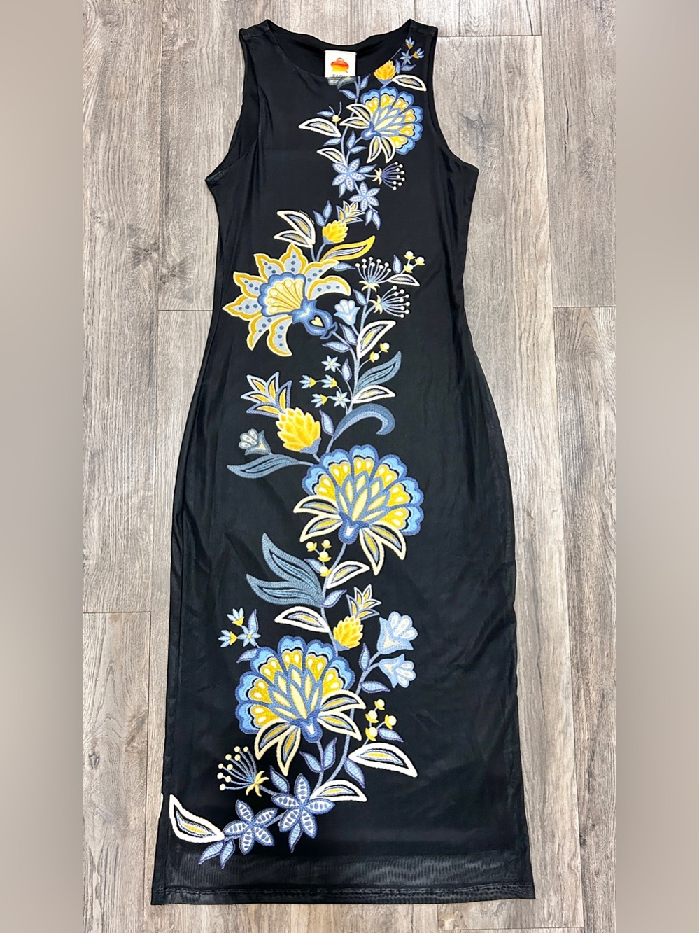 FARM Rio Anthropologie Endless Summer Embroidered Midi Dress Small - Picture 6 of 9